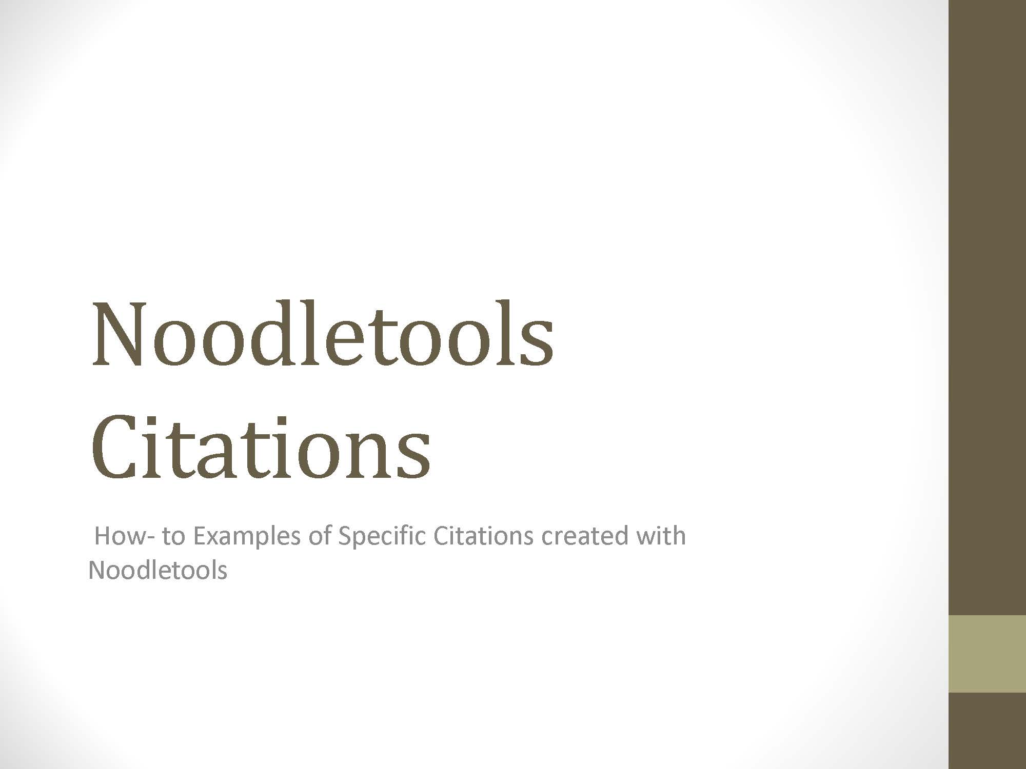 NoodleTools Citation Guide Page 1
