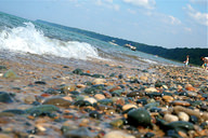 Image of Cobbles, pebbles, and sands are the sediments