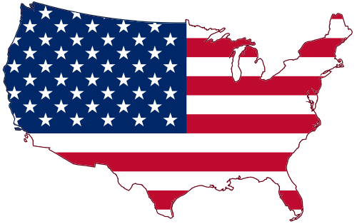 US Flag Map image