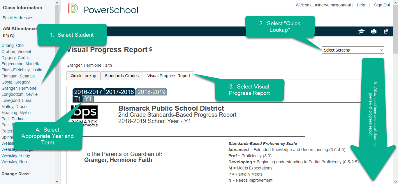 View Visual Progress Report